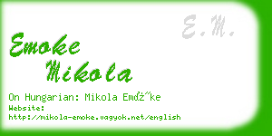 emoke mikola business card
